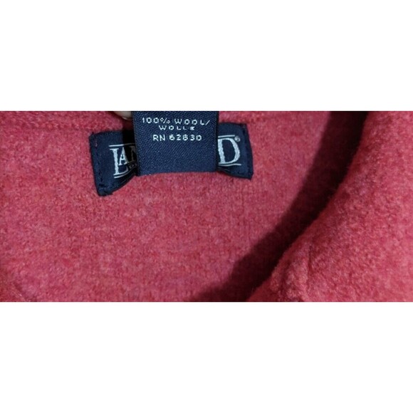 Lands End Cardigan Sweater Jacket Collared 100% Wool Outdoor 14 Regular - Picture 8 of 10